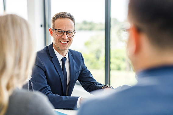 man at business meeting